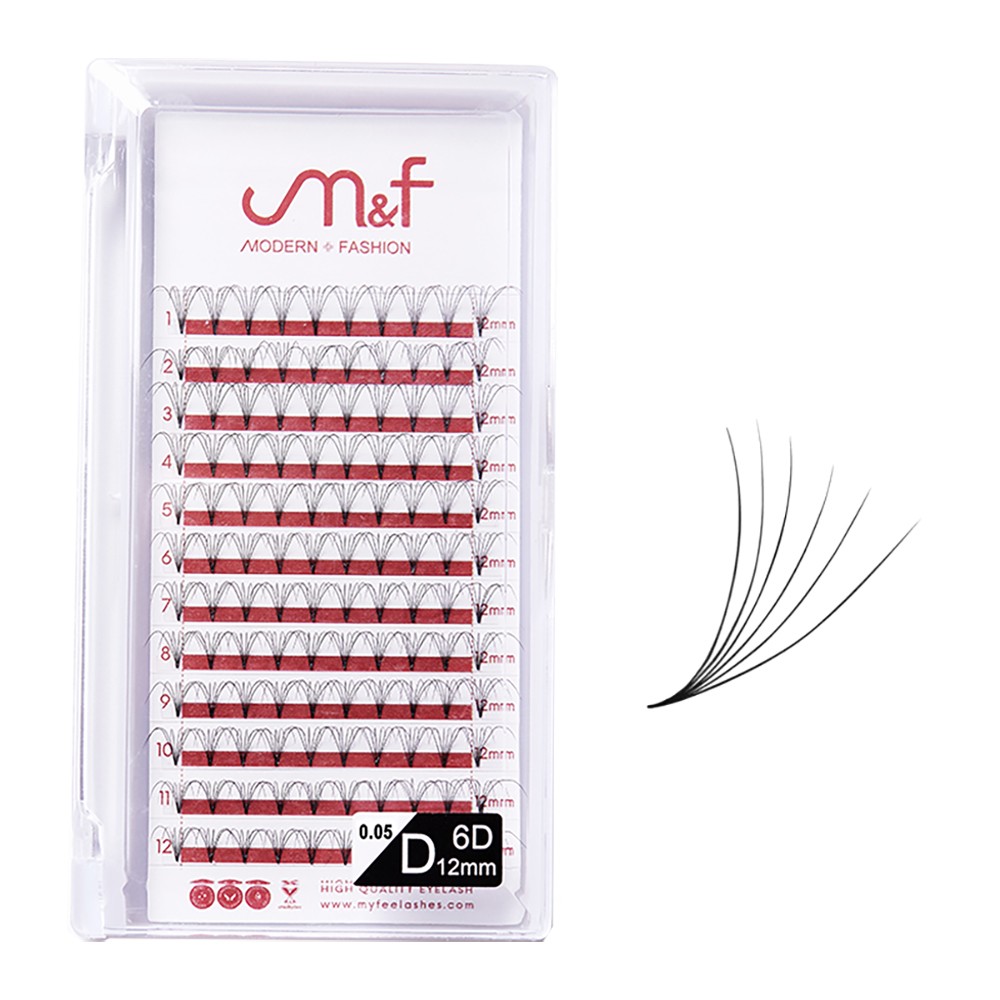 0.05 6D Premade Fan Eyelashes 12Rows